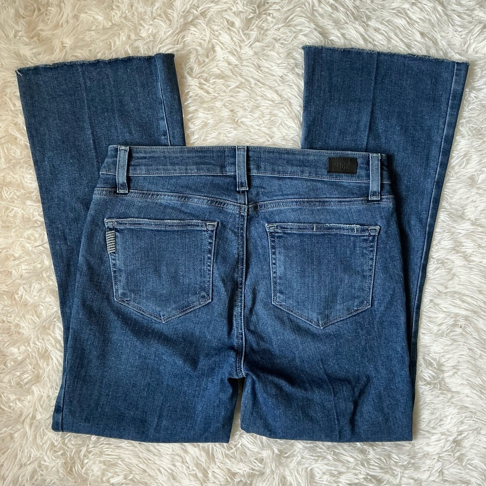 PAIGE Rory Crop Flare Jeans | Size 28 | Medium Wash | Stretch Comfort - Picture 9 of 10